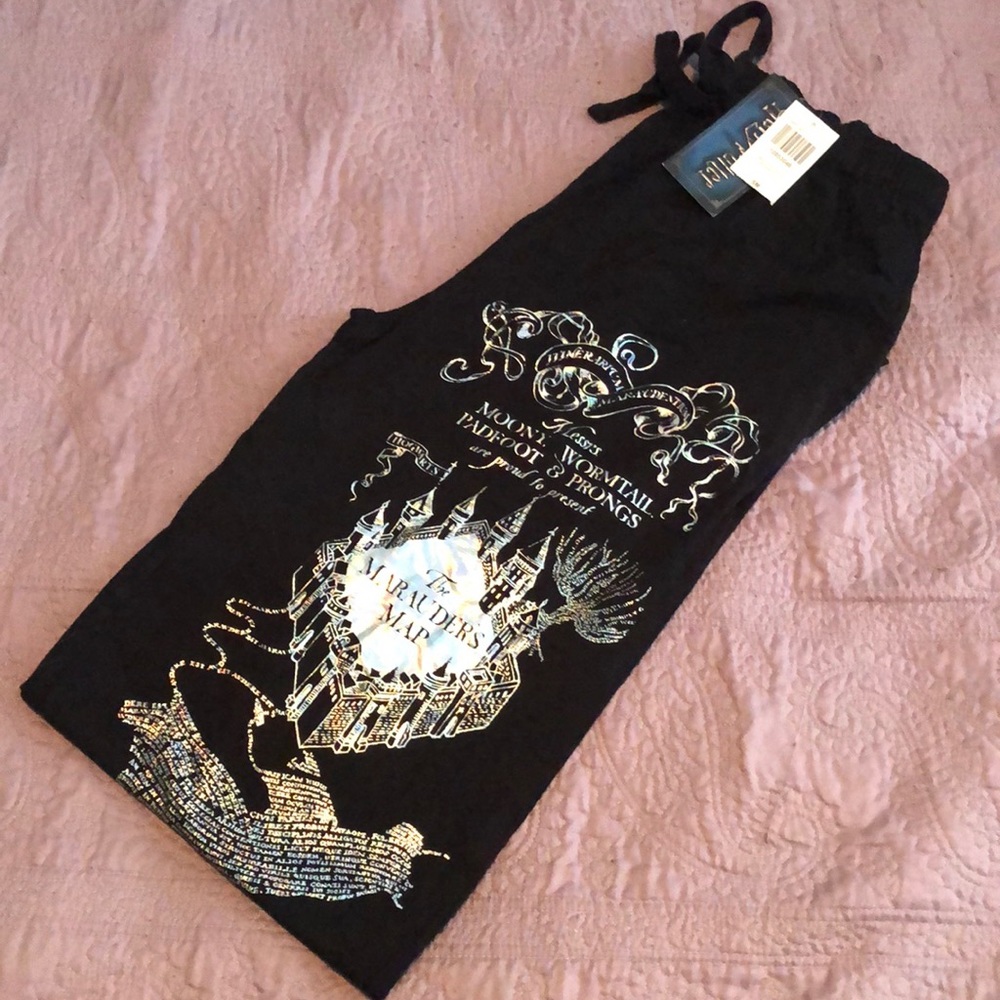 NWT Harry Potter marauder’s map lounge/PJ pants